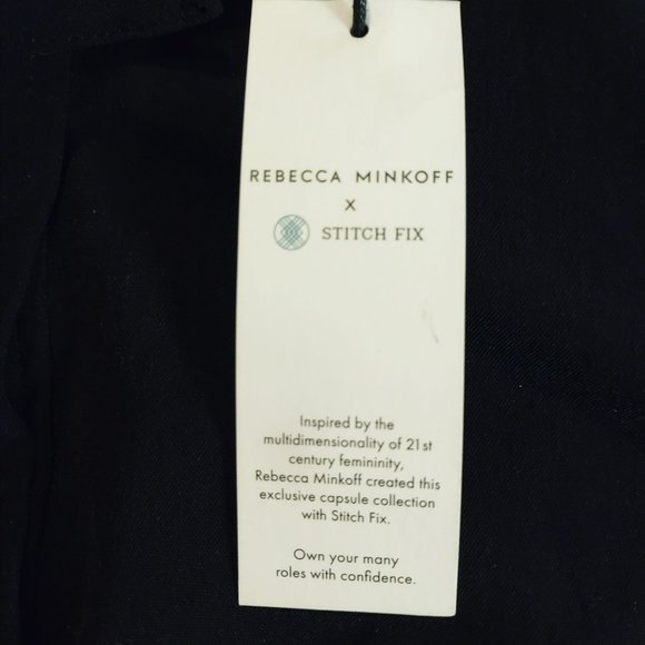Rebecca Minkoff Womens Shirt Dress 2X‎ Black Belted Utility Button Up Stitch Fix - Picture 6 of 11